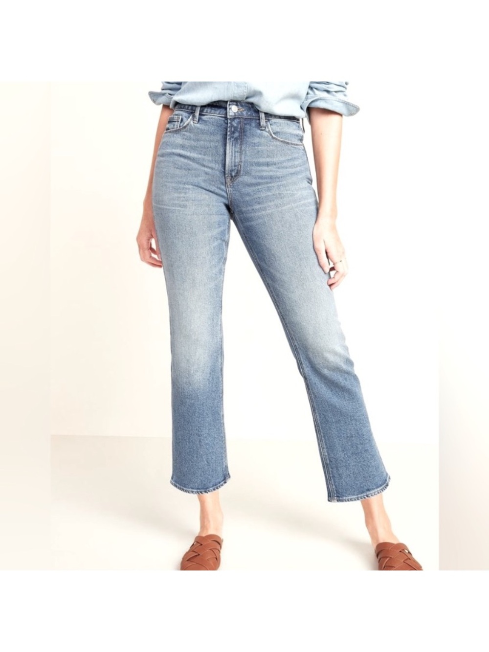 OLD NAVY vintage cropped flare jeans size 4